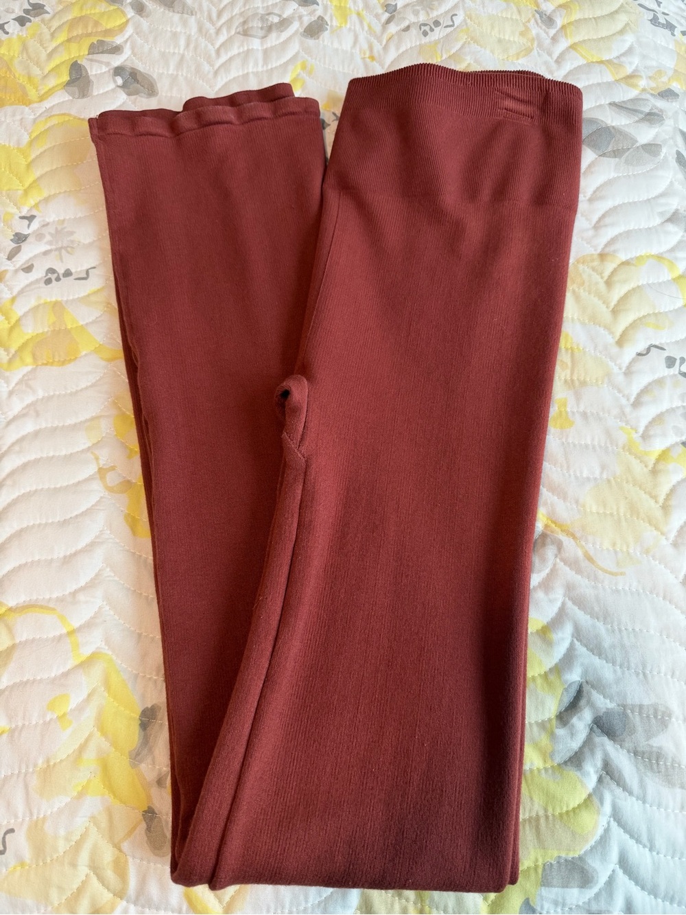 Fabletics Brick Red Women's Sweater Leggings (tall)